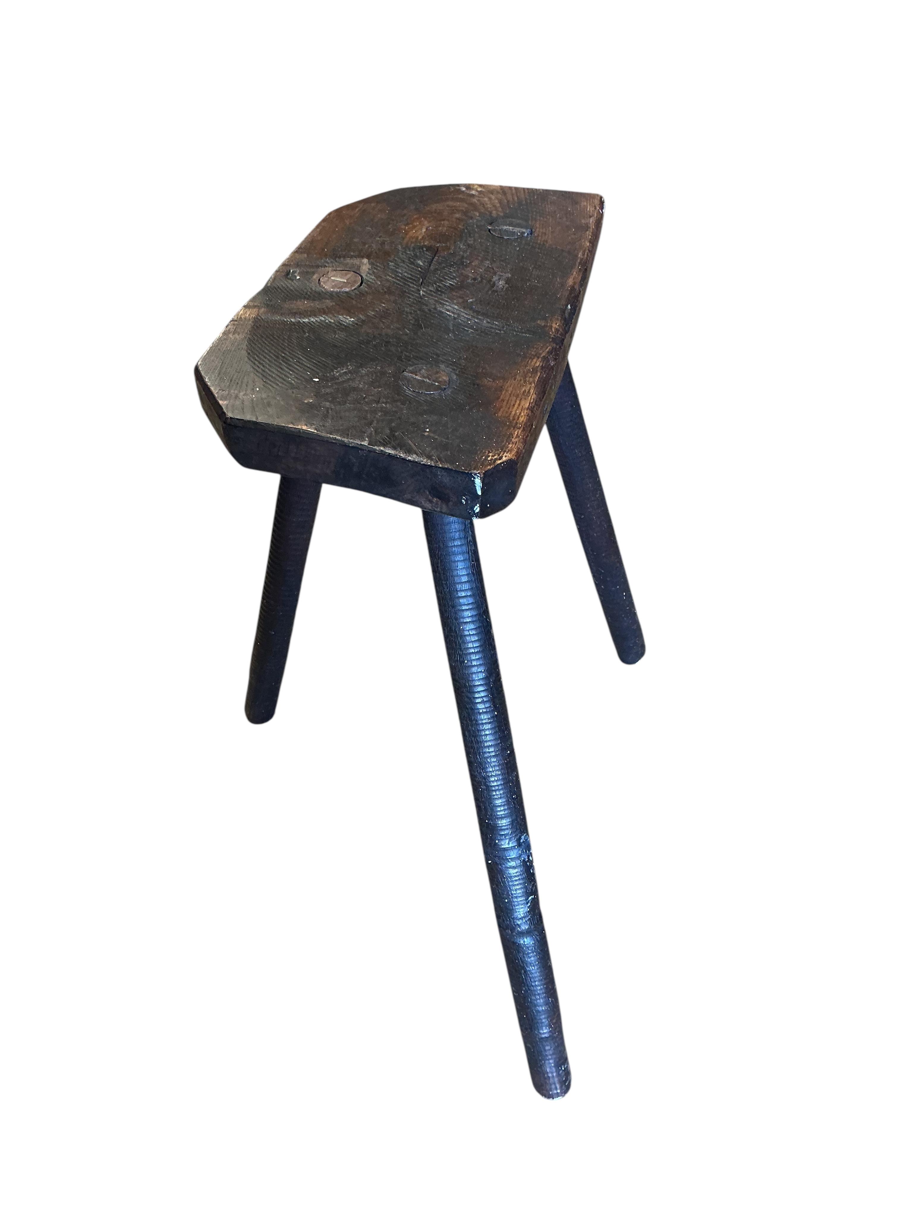 A late 18th / early 19th century Sheffield, cutlers stool, width 54cm, depth 42cm, height 55cm